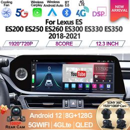 Pour Lexus ES240 ES250 ES350 ES300h 2018-2021 ES 128GB stéréo Android 12 autoradio GPS multimédia lecteur vidéo CarPlay Autoradio-2