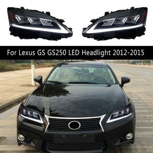 Voor Lexus GS GS250 GS350 LED Koplamp Montage 12-15 Auto Head Lamp DRL Dagrijverlichting Streamer Richtingaanwijzer grootlicht Angel Eye