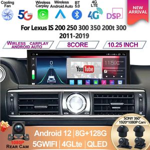 Pour Lexus IS 200 250 300 350 200t 300 2011 - 2019 Android 12 8 core 10.25 pouces 8 + 128G Moniteur Voiture Multimédia Lecteur Vidéo CarPlay-5