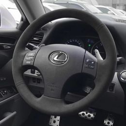 Voor Lexus IS ES LS NX RX300 DIY custom suède handgenaaide speciale auto-interieur stuurwiel cover280f