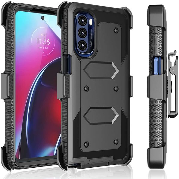 Cajas de teléfonos móviles de defensa para Motorola G Stylus 4G 5G G Power G Play Edge Plus Sesto Duty Shock-Tock Belt Clip Cubierta protectora de protección para hombres Mujeres