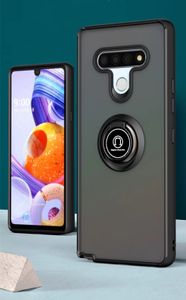 Estuches para teléfonos para LG Aristro 5 6 Harmony 4 Stylo 5 6 7 K22 K30 K40S K41S K50S K50 K51 K53 K61 con soporte de anillo de dedo giratorio Trabajo con cubierta protectora de montaje magnético para automóvil