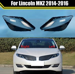 Pour Lincoln MKZ 2014 2015 2016 couvercle de phare de voiture coque de phare verre tête lumière lentille étui remplacer abat-jour Transparent