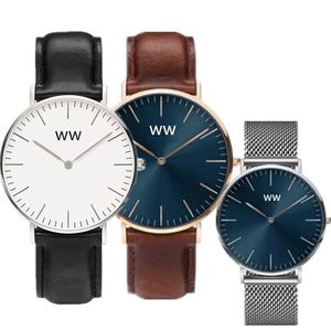 para hombre de lujo reloj de diseño superior dw pulsera pareja de acero inoxidable moda impermeable para mujeres Reloj de pulsera de cuarzo movemen226s