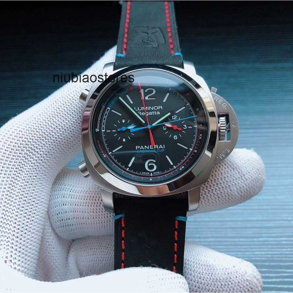 pour les montres de luxe Mentiers mécaniques Swiss Mouvement automatique Miroir Sapphire Miroir 44 mm Cow Hide Watch Brand Brand Sport Wrist Wrists N431