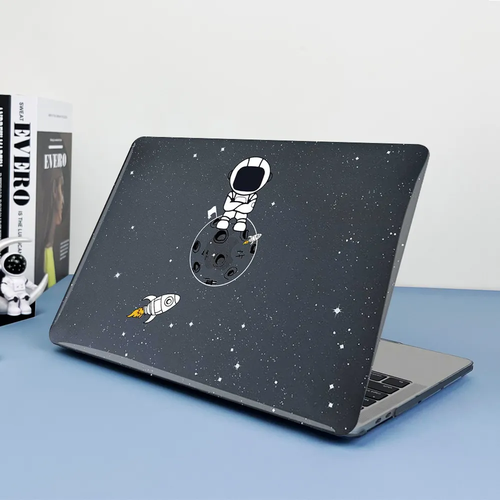 MacBook Air için 13.6 M2 A2681 Case Laptop Pro 13 14 16 Astronot Kapağı 2023 Mac Kitap Air 13 15 inç M1 A2337 Parlayan Yıldızlar Kabuğu