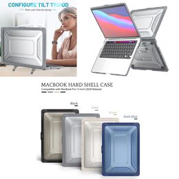Voor MacBook Pro 13 inch Case A2442 M1 A2289 A2251 Mac Book Air 13 "13.3 Heavy Duty Plastic Hard Shell Cover met Opvouwbare Kickstand Schokbestendige Full Body Laptop Cases