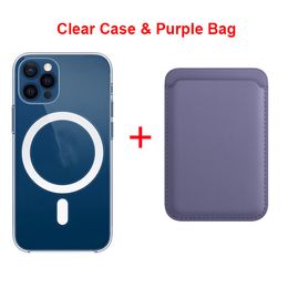 Voor Magsafe Cover Magnetic Wallet Case voor iPhone 14 13 12 11 Pro XS Max Mini Wireless Charging XR 8 Plus SE -lederen kaarthouder Gevallen