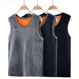 Pour homme garder au chaud sous-vêtements hommes hommes hiver thermo façonnage grande taille mâle gilet confortable avec velours # htyus 220803