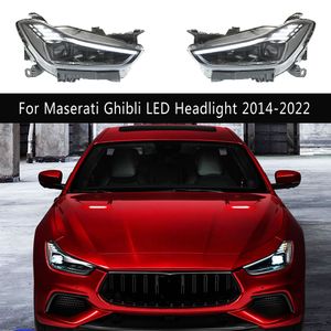 Pour Maserati Ghibli assemblage de phare LED 14-22 feux de route ange oeil projecteur lentille pièces automobiles lampe avant feux de jour
