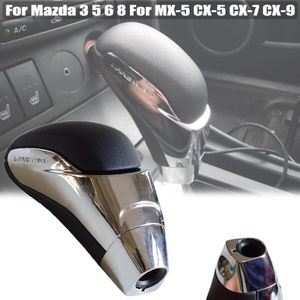 Pour Mazda 3 5 6 8 Pour MX-5 CX-5 CX-7 CX-9 Voiture Chrome Levier de Vitesses Pommeau Levier HandBall Transmission Automatique Car Styling352W