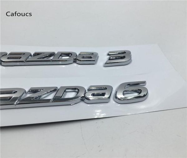 Para Mazda 3 6 emblema insignias logotipo maletero trasero letras número placa de nombre 7932748