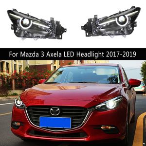 Voor Mazda 3 Axela LED Koplamp 17-19 Autokoplamp Dynamische Streamer Richtingaanwijzer Grootlicht Angel Eye projector Lens Dagrijverlichting