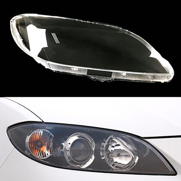 Para Mazda 3 M3 Sedan 2006 ~ 2012, cubierta de faro delantero de coche, lámpara de cabeza, pantalla transparente, carcasa de lente de cristal para automóvil