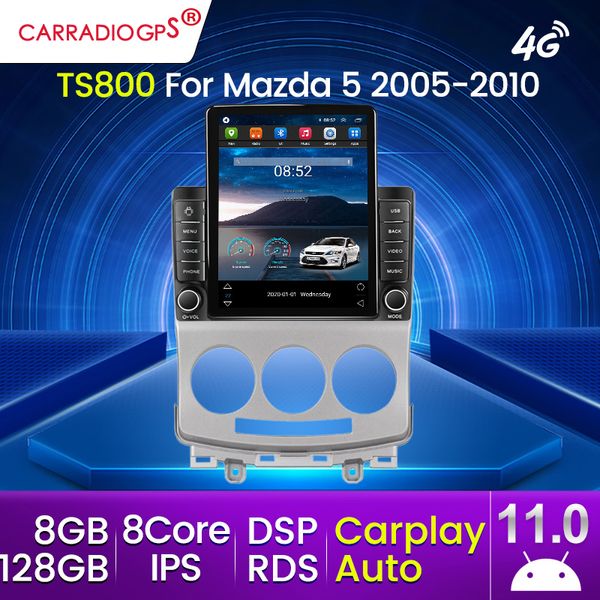 Para MAZDA 5 2005-2010 Car Dvd Radio Multimedia Video Player Navegación GPS Android 11 128GB 360 Panorama 2 Din