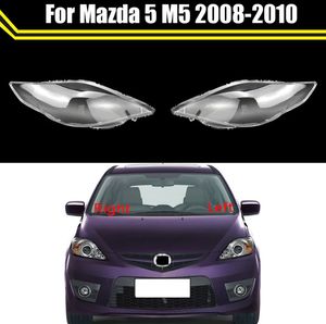 Capuchons de lentilles avant en verre pour Mazda 5 M5 2008 – 2010, couvercle de phare automobile, coque d'abat-jour transparente, étui de lampe frontale