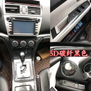 Pour Mazda 6 2008-2015 panneau de commande central intérieur poignée de porte 5D autocollants en Fiber de carbone décalcomanies accessoire de style de voiture