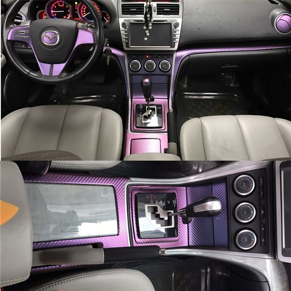 Para Mazda 6 2009-2015 pegatinas autoadhesivas para coche 3D 5D pegatinas de vinilo de fibra de carbono para coche y calcomanías accesorios de estilo de coche