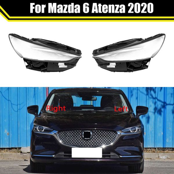 Para Mazda 6 Atenza 2020-2021, funda de luz transparente, cubierta de lente de faro delantero, pantalla de lámpara de cristal para faro delantero, tapas de carcasa de lámpara