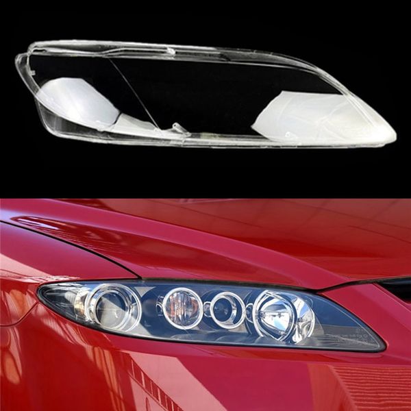 Para Mazda 6 M6 2003 ~ 2015, faros delanteros de coche, faros de cristal, pantalla transparente, lámpara de luz automática, carcasa, lente de cubierta de faro