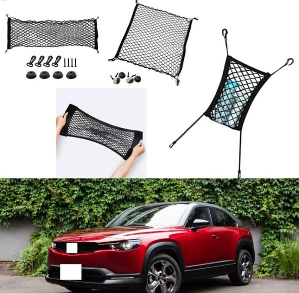 Para Mazda MX30 MX30 CAR AUTO VEHÍCULO NEGRO TRANJA NEGRO CARGO EQUIPAJE DE Cargo Organizador de almacenamiento Nylon Plain VERTICAL SEAT NET65547744