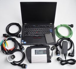 Outil d'analyse de diagnostic mb c4 sd XENTRY super ssd ordinateur portable t410 i5 4g ensemble complet de câbles prêts à l'emploi 12v 24v