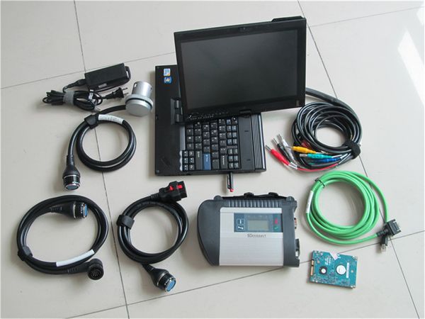 Pour MB Car Truck Diagnostic Tool X200T ordinateur portable 4G ordinateur utilisé plus MB Star C4 SD Connect Compact 4 V2023.09 HDD complet