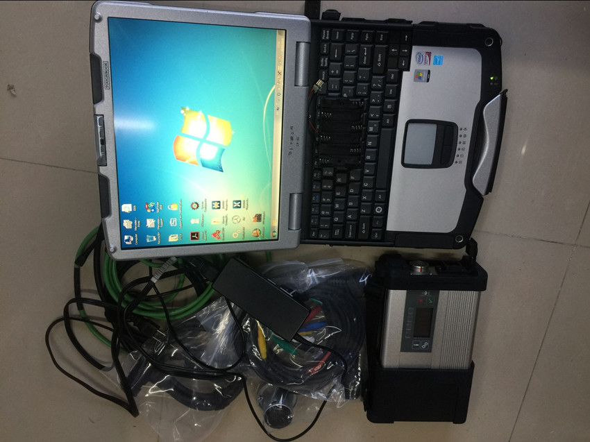 Narzędzie Diagnozy MB gwiazdy C5 SD Połącz z komputerem ekran dotykowy Laptopa CF30 SSD 480GB Pełny zestaw gotowy do użycia