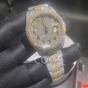 Voor Mannen Designer Beweging Hoge Kwaliteit Diamant Moissanite Iced Out Horloge Automatische Heren Montre Luxe Heren S Horloges I38