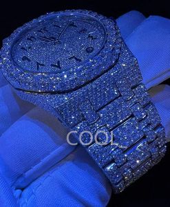 Voor Mannen Designer Beweging Hoge Kwaliteit Diamond Moissanite Iced Out Horloge Automatische Heren Montre Luxe Heren S Horloges I13