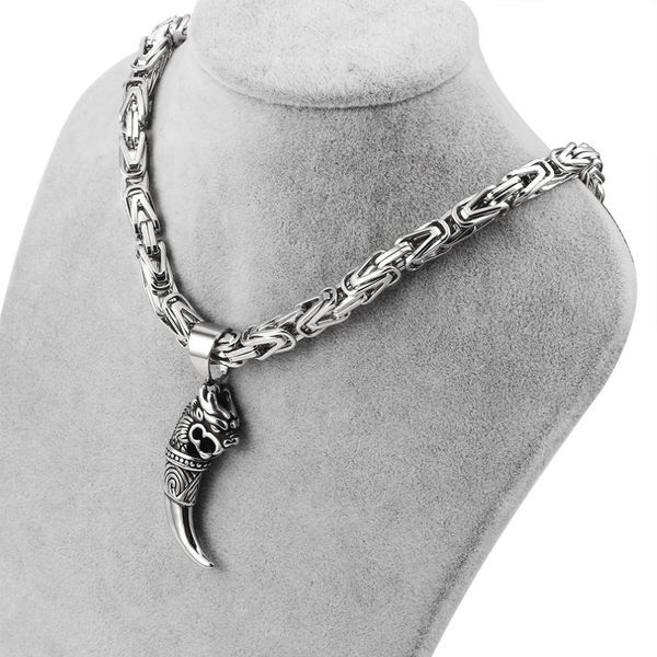 Pour le collier de chaîne de pendentif de 5 mm pour hommes, chaînes impériales byzantines Colliers de couleur en argent en acier inoxydable
