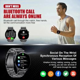 Pour les hommes femmes Smart Regardez New Bluetooth Call Full Touch Amoled Dails Dails Sports Smartwatch PK GT3 Pro GT4 Pro Montres