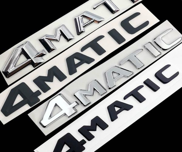 Pour Mercedes Benz A B C E G S ML SL CL GLA CLA CLASSE AMG 4MATIC 4 MATIC TRUNK CHROME MATTE BLACK LETTRES EMBLAND BADGE Sticker1654312