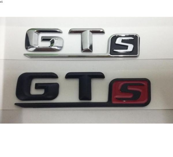 Pour Mercedes Benz AMG Chrome Black Red Letters GTS GTS GT S CAUTRE LIP LIP BADGE AVANT EMBLLEMS EMBLOS BADGES STANTER DECAL1112643