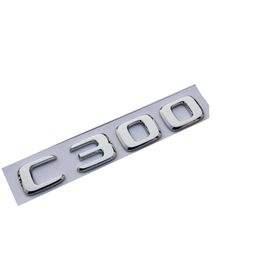 Pour Mercedes Benz C300 Chrome arrière lettres numéro coffre emblème emblèmes Badge330b