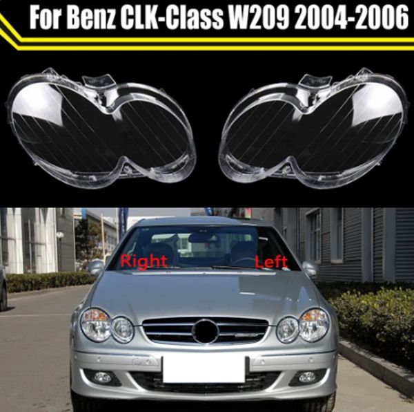 Pour Mercedes Benz CLK-classe W209 2004-2006 couvercle de lentille de phare avant de voiture abat-jour Transparent couvercle de lampe en verre capuchons coque de phare