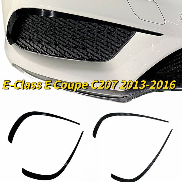 Pour Mercedes-Benz E-Class E Coupé C207 2013 2014 2015 2016 Ligne AMG Front Bumper Splater Spoiler brouillard Light Canard Gloss Black