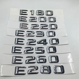 Voor Mercedes Benz E Klasse E180 E200 E220 E230 E240 E250 E260 E280 Chrome Aantal Letters Kofferbak Embleem badge Sticker341E