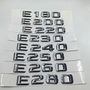 Voor Mercedes Benz E Klasse E180 E200 E220 E230 E240 E250 E260 E280 Chrome Aantal Letters Kofferbak Embleem badge Sticker235Z