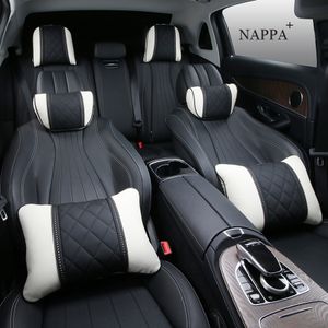 Voor Mercedes Benz Maybach S-Klasse hoofdsteun luxe autokussens Nappa Leather Automobile Travel nek rustkussens Achterkussenondersteuning kussen