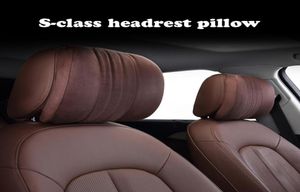 Para Mercedes Benz Maybach SCLASS Memory Foam Pillow Headrest Car Travel Supplies Supplies Back Almoholas Soporte de colchón de asiento Thir5582604