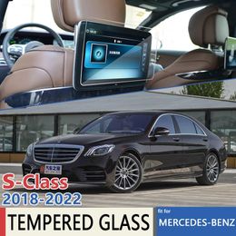 Voor Mercedes Benz S Klasse 2018 ~ 2022 W222 Auto achterstoel Display Ultra-dunne film Volledig scherm Beschermer Gemetste glasaccessoires