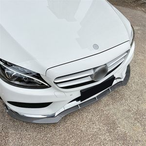 Voor Mercedes Benz W205 C180 C200 C260 AMG 2015-2018 Auto Auto voorste kin Bumper Lip Side Spoiler Splitter Cover Guard Kit Protector