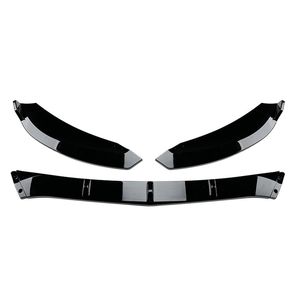 Voor Mercedes Benz W205 C180 C200 C260 AMG 2015-2018 Glanzende auto Voorkant Bumper Lip Side Spoiler Splitter Cover Guard Protector Kit