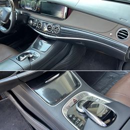 Voor Mercedes S Klasse W222 2014-2020 Interieur Centrale Bedieningspaneel Deurklink Koolstofvezel Stickers Decals Auto styling accessor