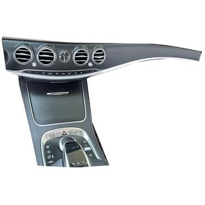 Autocollants en Fiber de carbone pour poignée de porte, panneau de commande Central intérieur, pour Mercedes classe S W222 2014 – 2020, accessoires de style de voiture 226K