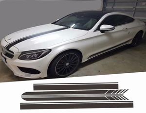 Pour Mercedes Sticker Racing Racing Line Car Hood Toit Body Decal Decal Secal Jirt Stickers For Benz Abces Class8959278