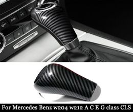 Voor MercedesBenz w204 w212 Koolstofvezel Interieur Versnellingspook Cover auto stickers en stickers styling Voor EEN C E G klasse CLS meubi5045231