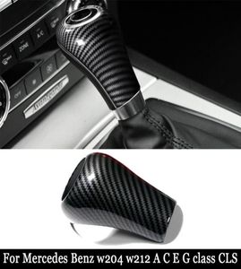 Para Mercedesbenz W204 W212 Fibra de carbono Interior Gear Shift Cubierta Cubierta y calcomanías para una clase CLS CLS Accessori5501813
