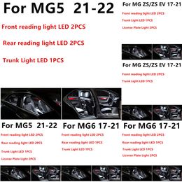 voor MG ZS EV MG6 MG5 EZS 2017 2018 2019 2020 2021 7PCS CANBUS BULB LED INDOOR KOMK KOMK KAMMAAR TUNK LICHT FOUT ACCESSOIRIES